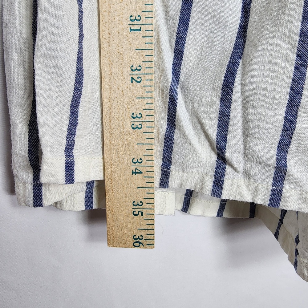 Faherty 100% Cotton Coastal Womens Dress Large Striped Beach Nautical Vacation - Picture 8 of 13